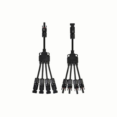 1x4mm2 缶詰付きクーパー XLPO XLPE PVケーブル Y スプリッタ 1 転送 2 PV004 コンネクタ 熱 UV レス ジャケット TUV 承認