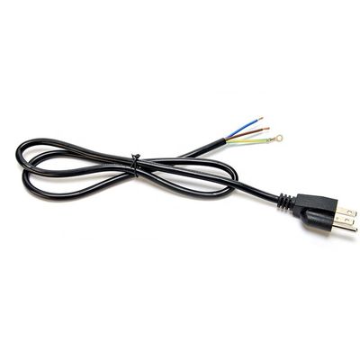 パーソナライズされた ETL 3 角 アメリカンパワーコード ETL1ft フラットヘッド拡張コード PVC ジャケット 3X16AWG 7a 125v 2 角 図 8