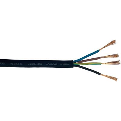 VDE 標準ゴム 断熱型 柔軟性 4コア H05RN-F H05RR-F H07RN-F 家電用電源ケーブル 長さ 100M/1ロール