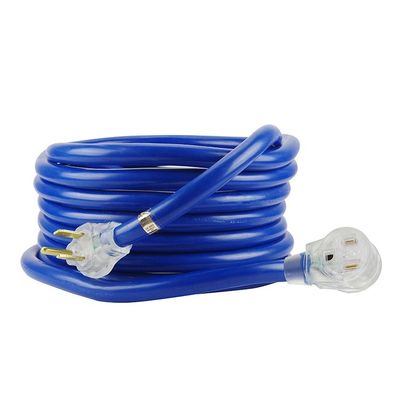 ETL 12 Gauge NEMA6-50P NEMA6-50 R Heavy Duty 3 Prong Orange Extension Cord for Commercial Outdoor 1 Outlets AC Power Cord