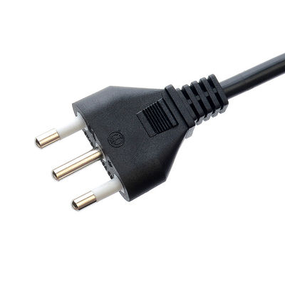 Commercial 3 Pin 16A Plug C5 Clover Connector Black Italia Standard Extension Cord Leads IMQ Power Cord H05vv-f 3g 0.75mm2