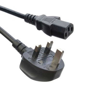 ネットワーク SDK イギリス BS 標準 C5 C19 コンネクタ 3ピン リードライン ストリップ ワイヤ 電源コード 3 角 AC コード 供給 IEC ケーブル 黒