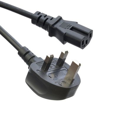 ネットワーク SDK イギリス BS 標準 C5 C19 コンネクタ 3ピン リードライン ストリップ ワイヤ 電源コード 3 角 AC コード 供給 IEC ケーブル 黒