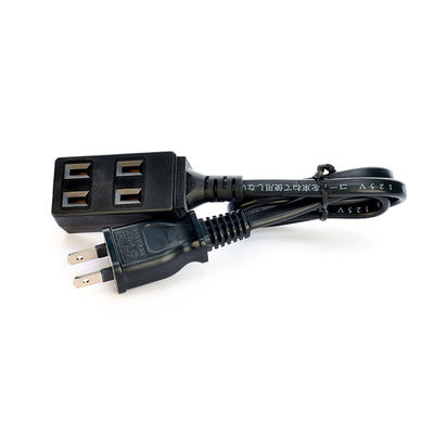 電源コード延長コード 2ピン JETプラグ 3ソケット付き 電源カバー 125V ネットワーク N/A 女性ソケット JET 3 Waysocket