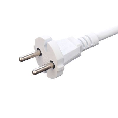 ホワイト 2ピン 家電 電源線 直線 1.5M 長さまたはカスタマイズされた VDE 10Aプラグ電源線 延長線