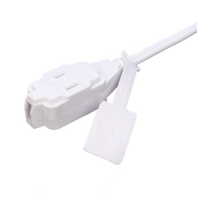 6FT 3-Outlet Extension Cord with Safety Cap Cover Rated Current 13A Plug 2pin SPT-2 14 AWG NEMA 1-15P to NEMA 1-15R