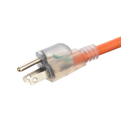 12 Gauge NEMA5-15 Extension Cord ETL Approved 12/3 SJTW Heavy Duty 3 Prong Orange PVC Copper NEMA 5-15R 14AWG Cable 10FT