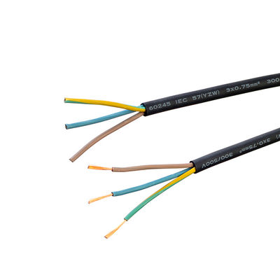 低電圧 KC/ VDE 認定 H05rr f 3x0. 75mm 平方 柔軟なゴムワイヤ 溶接ケーブル 防火 安全電源コード