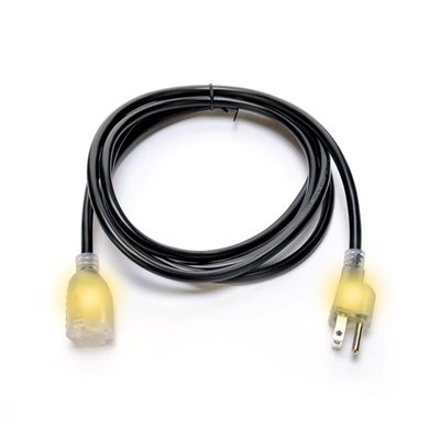 25 ft Heavy Duty Outdoor Extension Cord with Lighted End and Flexible Cold-Resistant 3 Prong Electric Cord IP22 IP level