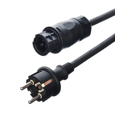 DIN VDE 0620/EN 50075 1990 断熱ゴムケーブル ユーロ 16A 3ピンプラグ H07rn f 太陽光 PV1-f ケーブル 4mm2 6mm2
