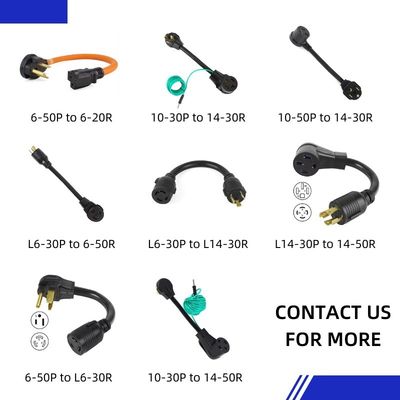拡張ケーブル IPレベル IP22 US認定 ネマ 6-50p から ネマ 10-50r L14-30r  RV用の 240v 50 Amp 30 Amp 電源コード