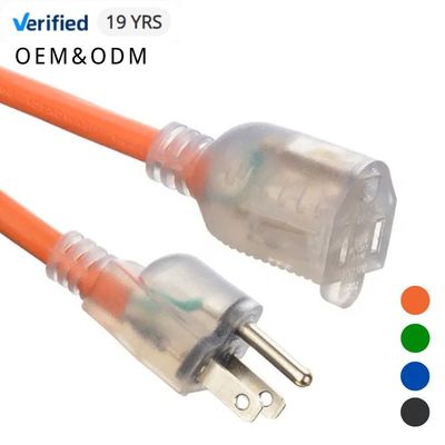 12/3 防水重用 ETL 50 フィート 延長コード ライトインジケータ 端 12 ゲージ 3 尖 耐寒 屋外
