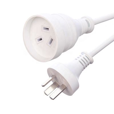 SAA 3 Pin Unrewireable Plug Outdoor Holiday Extension Cord with H05VV-F 3x0.75MM² Cable and IEC 60227 Male End Type