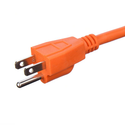エンドタイプ / 15フィート重用電源コード 3本のSJTW AWG SJTW 外壁の鐘灯に Nema-15 オレンジプラグで延長ケーブル