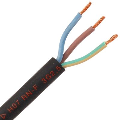 ハウスワイヤー 電気ケーブル 銅導体材料と高温耐性 3コア H07rn f 3x2 5 電源ケーブル