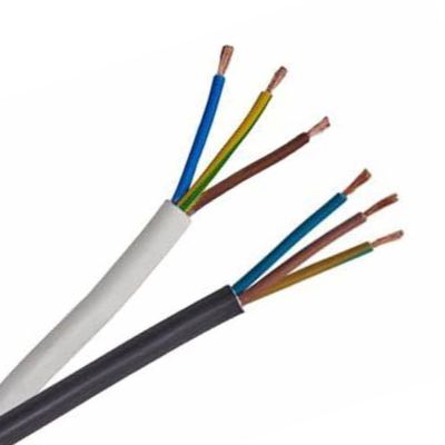 300/500V H05VV F 3G0.75mm2 3コア 横断した赤銅接地線 PVC隔熱電源ケーブル 建設プロジェクト
