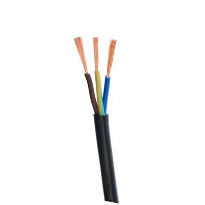 300/500V H05VV F 3G0.75mm2 3コア 横断した赤銅接地線 PVC隔熱電源ケーブル 建設プロジェクト