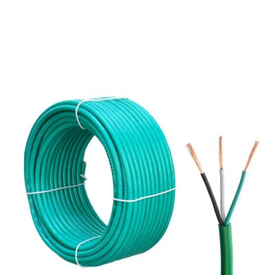 300/500V H05VV F 3G0.75mm2 3コア 横断した赤銅接地線 PVC隔熱電源ケーブル 建設プロジェクト