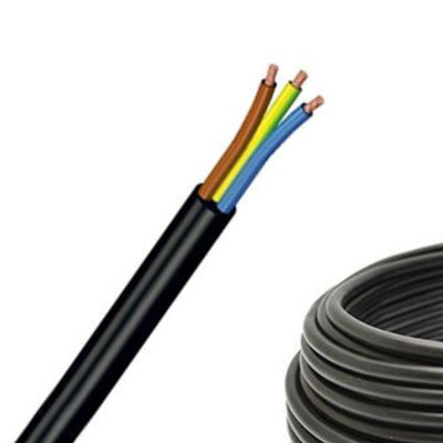 300/500V H05VV F 3G0.75mm2 3コア 横断した赤銅接地線 PVC隔熱電源ケーブル 建設プロジェクト